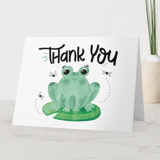 Cute Kikker Bedankkaart (Voorkant)