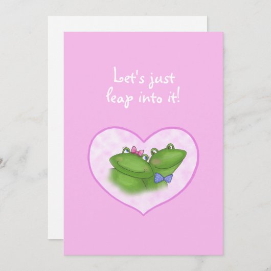 Cute Kikkers in hart Valentijnsdag kaart (Voorkant / Achterkant)