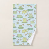 Cute Kikkers Libellen Patroon Kids Persoonlijk Bad Handdoek (Handdoek)