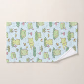 Cute Kikkers Libellen Patroon Kids Persoonlijk Bad Handdoek (Handdoek)