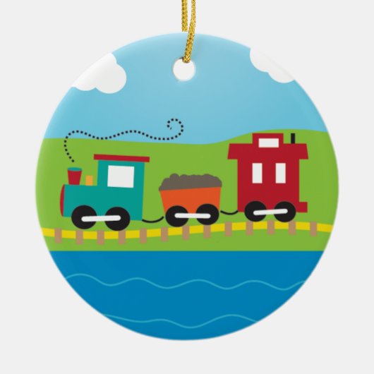 Cute Kind Choo Choo Train Keramisch Ornament (Voorkant)