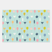 Cute Kind Pattern Foto and Name Boy Blue Inpakpapier Vel (Voorkant 3)