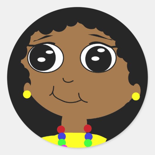 Cute Kind Ronde Sticker (Voorkant)