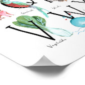 Cute kinder ABC Alphabet | Kinderwandkunst Poster (Hoek)