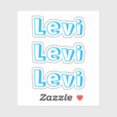 Cute Kinder Blue Name Sticker (Vel)