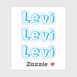 Cute Kinder Blue Name Sticker