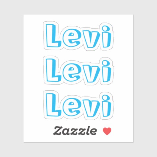 Cute Kinder Blue Name Sticker (Vel)