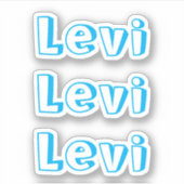 Cute Kinder Blue Name Sticker (Voorkant)