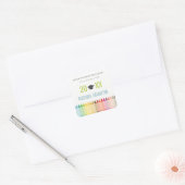 Cute Kinder Crayon Fun Rainbow Preschool Afstudere Vierkante Sticker (Envelop)