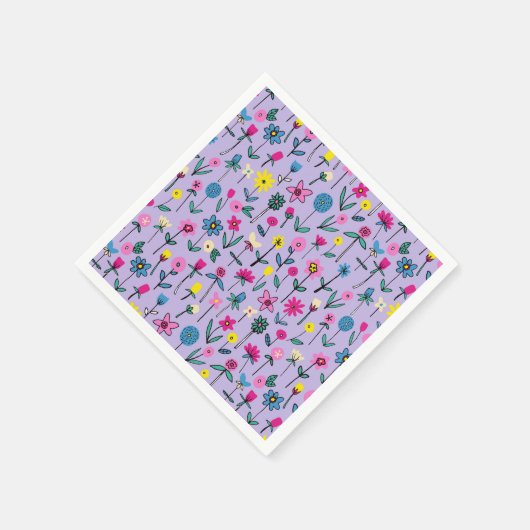 Cute Kinder Floral Pattern Servet (Hoek)