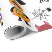 Cute Kinder Halloween Costume Party Cadeaupapier (Rol Hoek)