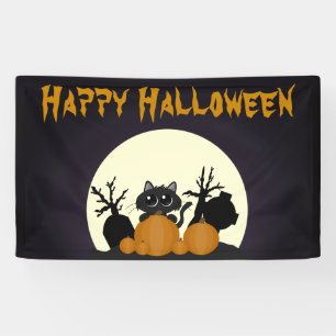 Cute Kinder Halloween Party Black Cat Graveyard Spandoek