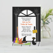Cute Kinder Halloween Party Invitation Kaart (Staand voorkant)