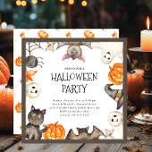 Cute Kinder Halloween Party Kaart