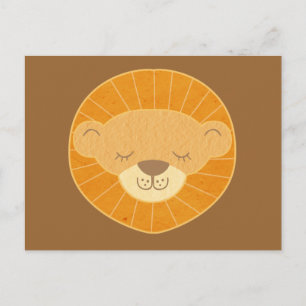 Cute Kinder Lion Head Briefkaart