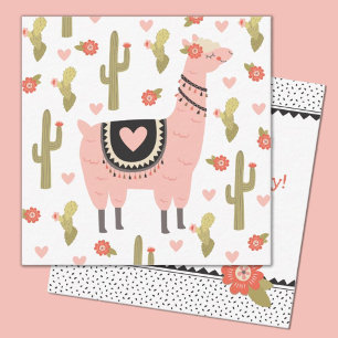 Cute Kinder Llama Valentijn Note Card Notitiekaartje