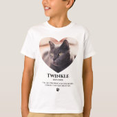 Cute Kinder Pet Memorial T-shirt (Voorkant)