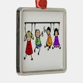 Cute Kinder Speech Therapist Word Metalen Ornament (Rechts)