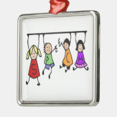 Cute Kinder Speech Therapist Word Metalen Ornament (Links)