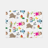 Cute Kinder Toys Pattern Fleece Deken (Voorkant (Horizontaal))