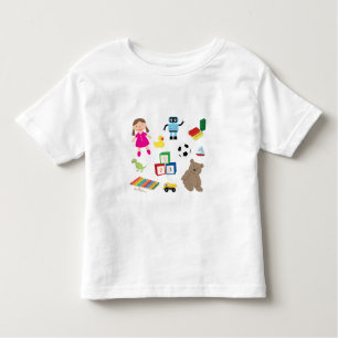 Cute Kinder Toys Pattern Kinder Shirts
