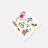 Cute Kinder Toys Pattern Servet (Hoek)