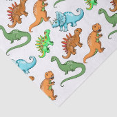 Cute Kinderen Dinosaurussen Illustraties Tissuepapier (Detail)