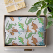 Cute Kinderen Dinosaurussen Illustraties Tissuepapier (Geschenk)