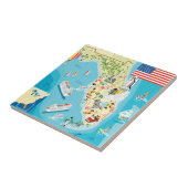 Cute Kinderen Florida Map Tegeltje (Zijkant)