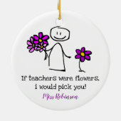 Cute Kindergarten Teacher Gift Keramisch Ornament (Achterkant)