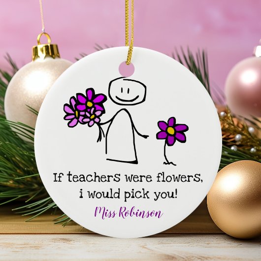Cute Kindergarten Teacher Gift Keramisch Ornament