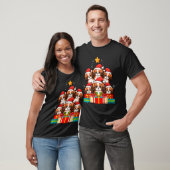 Cute King Charles Cavalier Le Dog Christmas Tree X T-shirt (Unisex)