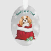 Cute King Charles Spaniel Gift Surprise Ornament (achterkant)