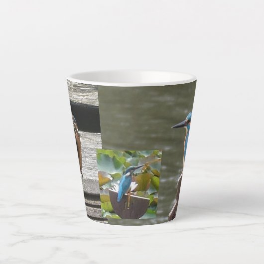 Cute Kingfish Latte Mug (Devant)