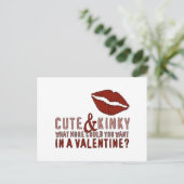 Cute & Kinky Valentijn Lips Feestdagenkaart (Staand voorkant)