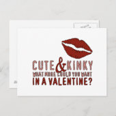 Cute & Kinky Valentijn Lips Feestdagenkaart (Voorkant / Achterkant)
