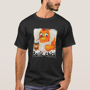Cute kip chick rooster boerderij herfst thanksgiv t-shirt