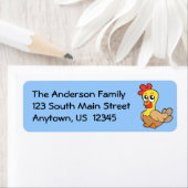 Cute Kip Etiket (Insitu)