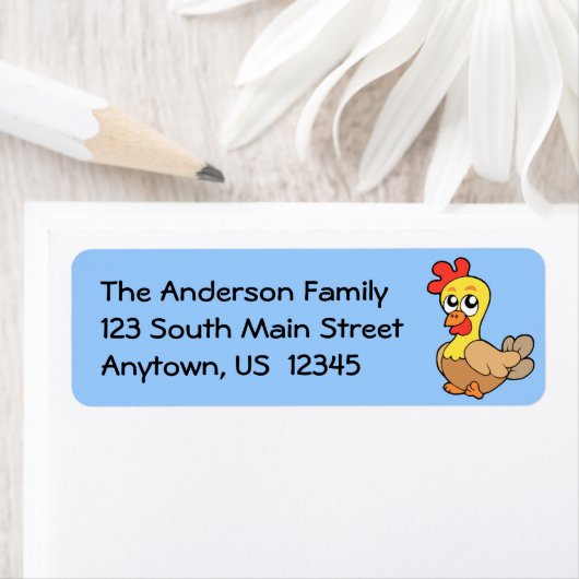 Cute Kip Etiket (Insitu)