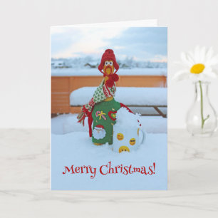 Cute Kip Kerst Kaart! Kaart