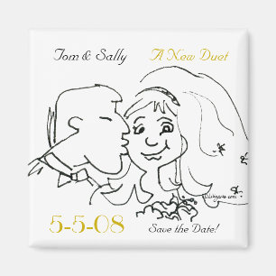 Cute Kiss sparen de DatumWuwnetten Magneet