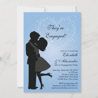 Cute Kissingende Couple in Love Engagement Party Kaart