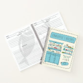 Cute Kitchen Illustration Personalized Recipe Notitieboek (Binnen)