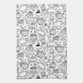Cute Kitchen Pattern Theedoek (Verticaal)