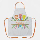 Cute Kitchen Utensils Gepersonaliseerd Schort (Voorkant)