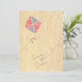 Cute Kite Save the Date (Staand voorkant)