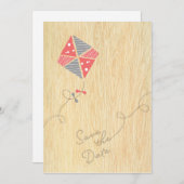 Cute Kite Save the Date (Voorkant / Achterkant)