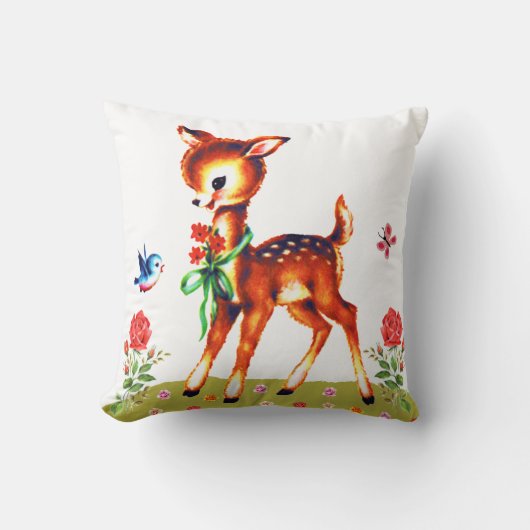 Cute Kitschy Deer Cushion Kussen (Voorkant)