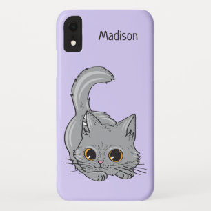 Cute Kitten, aangepaste naam en telefoongesprekken iPhone XR Hoesje