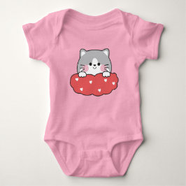 Cute Kitten Baby Girl Bodysuit – Adorable Cat Desi
